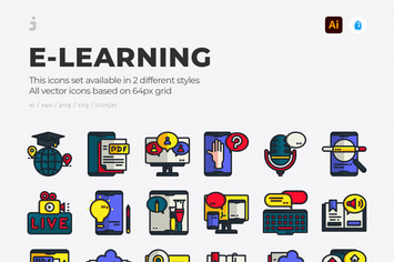 30 Online Education Icons 
