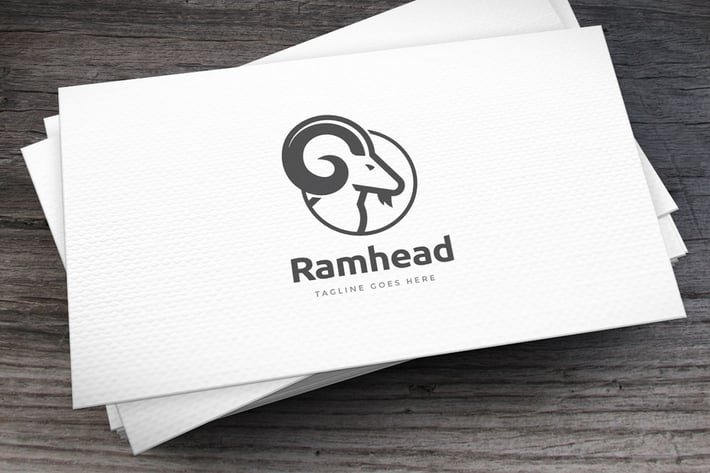 Ram Head Logo Template