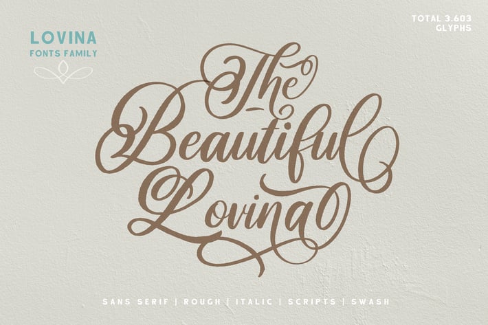Lovina Fonts Family