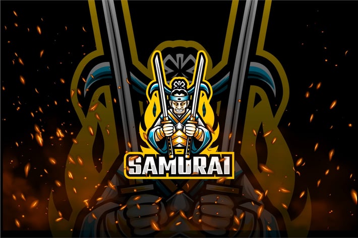 Samurai E-Sport and Sport Logo Template