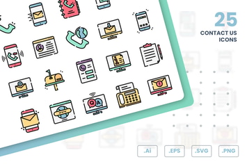 Contact Us Icons Set
