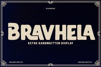 Bravhela Handwritten Display Font