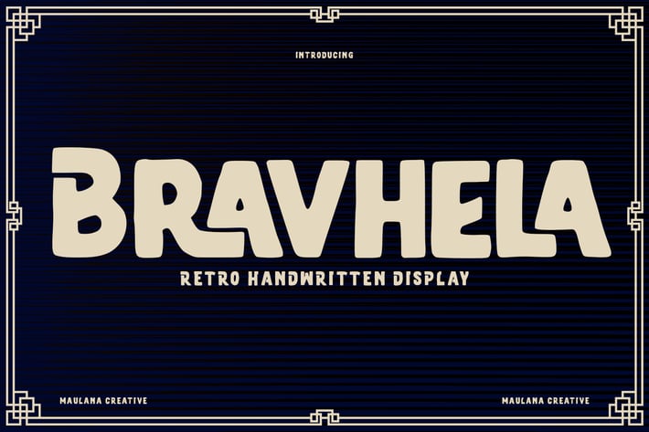 Bravhela Handwritten Display Font