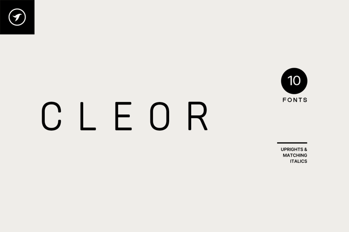 Cleor - Unique Display / Logo Font Family