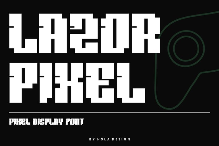 Lazor Pixel - Game Display Font
