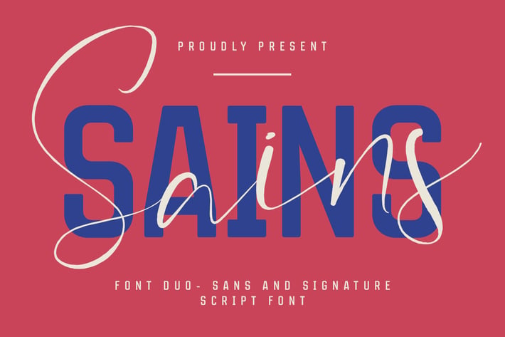 Sains Font Duo Sans Script