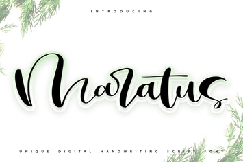 Maratus | Unique Handwriting Script Font