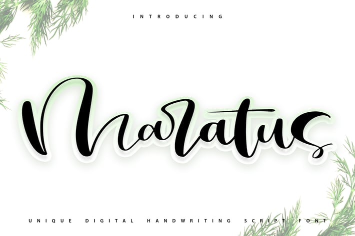 Maratus | Unique Handwriting Script Font