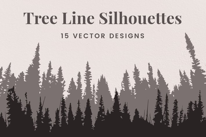 Vector Tree Line Silhouettes
