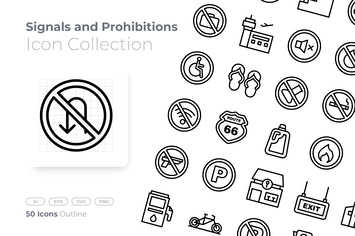 Signals and Prohibitions Outline Icon
