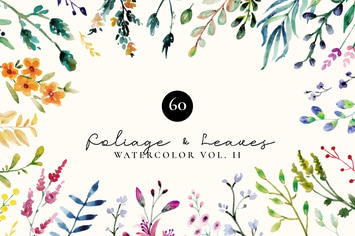 Foliage and Leaves Watercolor Set Vol 2