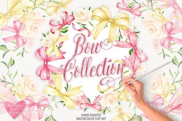 Watercolor bow collection