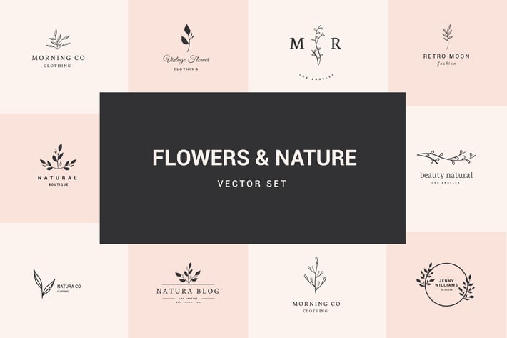 Nature and Flowers - Vector Set
