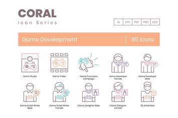 85 Game Development Icons