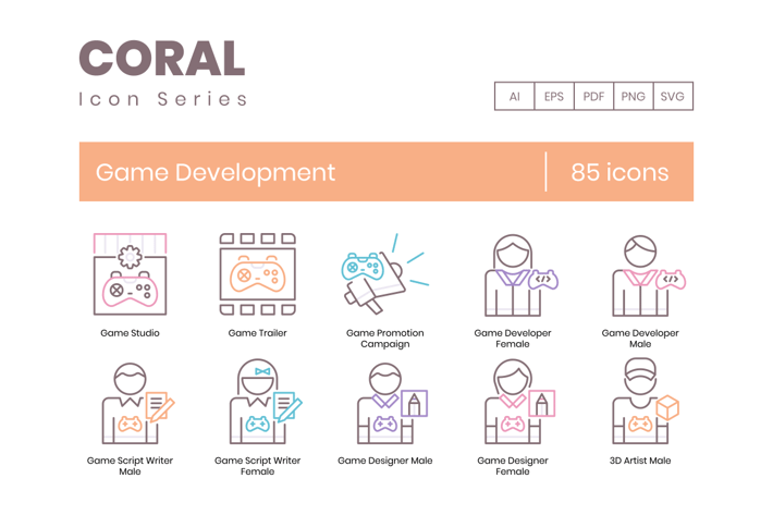 85 Game Development Icons