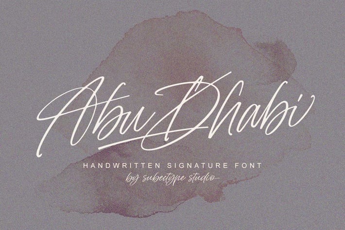 Abu Dhabi Signature Font