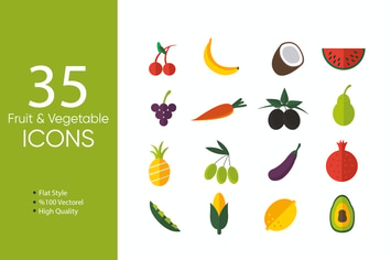 Fruits and Vegetables Icons