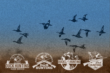 DUCK HUNTING Badges and Logos