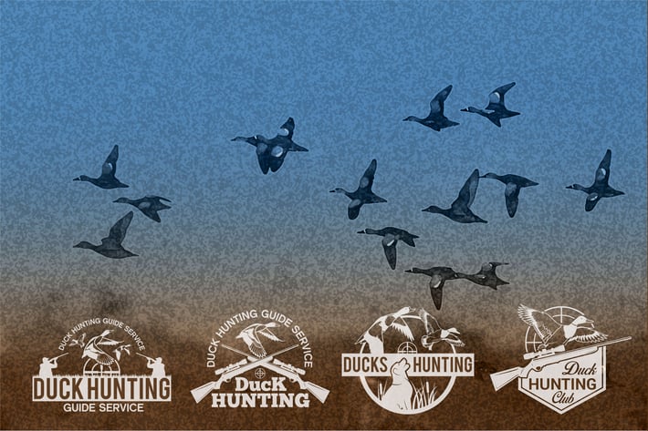 DUCK HUNTING Badges and Logos