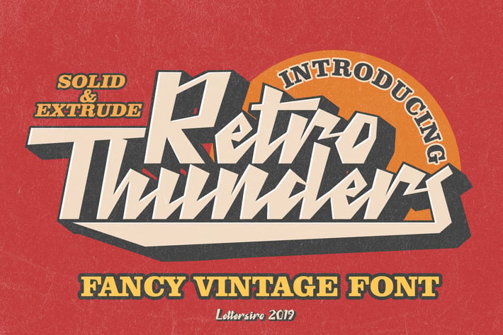 Retro Thunders - Retro Font