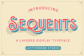 Sequents - Layered Font (+ORNAMENT)