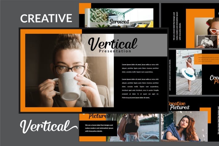 Vertical Dark - Creative Powerpoint Template
