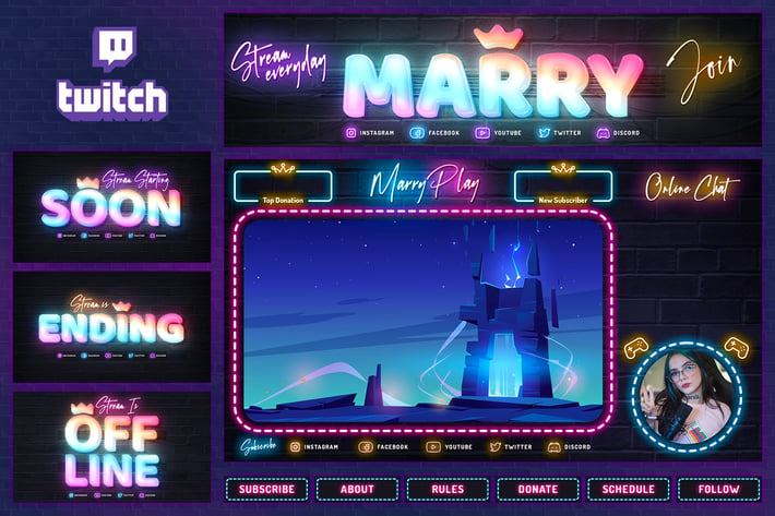 Neon Gaming - Twitch Kit