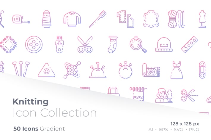 Knitting Gradient Icon