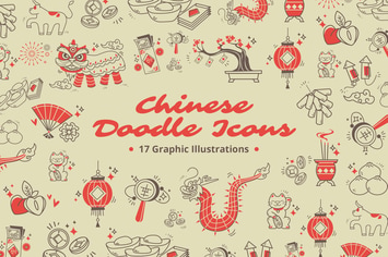 Chinese New Year  Doodle Illustartion