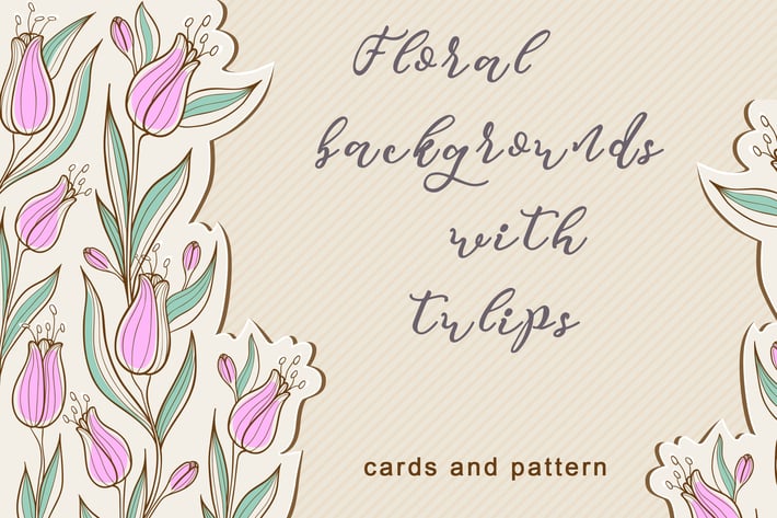 Floral Backgrounds with Tulips