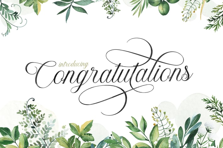 Congratulations Script Font