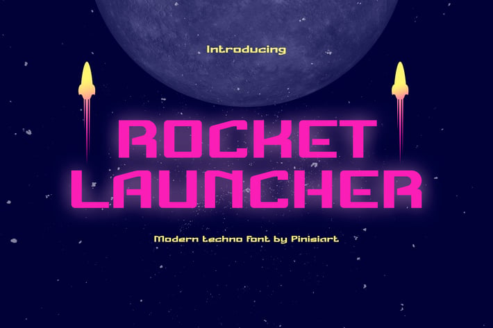 Techno Font - Rocket Launcher