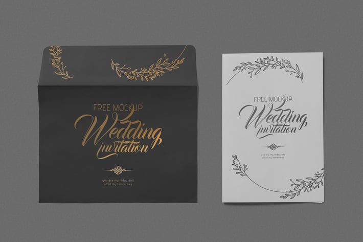 Elegant Wedding Invitation Mockups