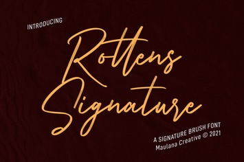 Rottens Signature Brush Font