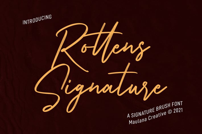 Rottens Signature Brush Font
