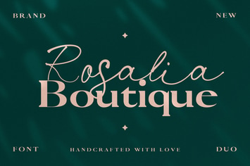 Rosalia Boutique- Handwritten Script and Serif Duo