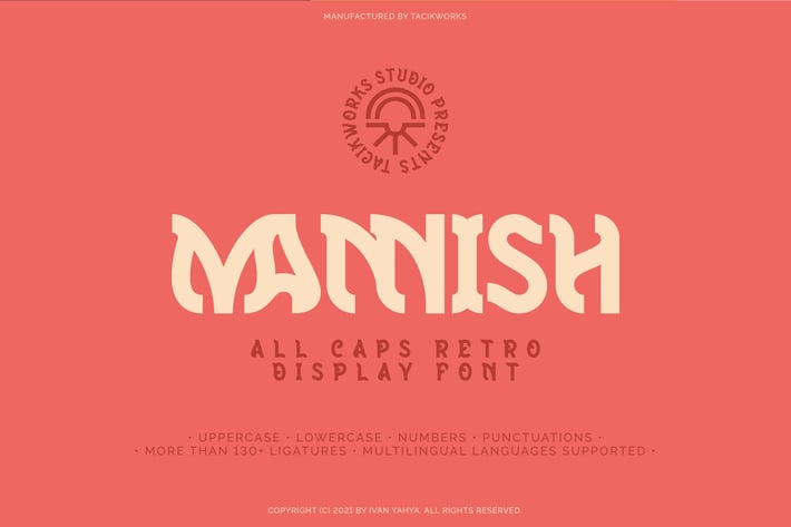 Mannish All Caps - Retro Display Font
