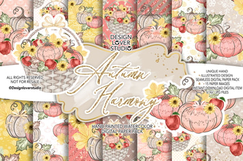 Autumn Harmony digital paper pack