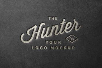 Leather Print Logo Mockup
