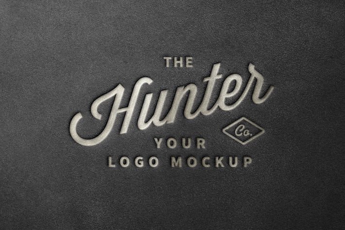 Leather Print Logo Mockup