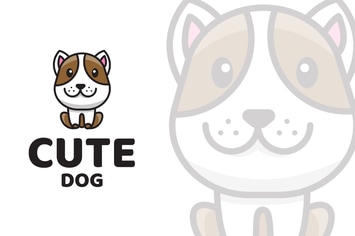 Cute Dog Logo Template