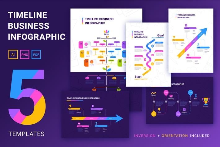 Business infographics set