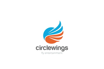 Logo Wings Flying Circle Abstract