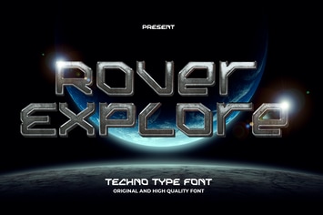 Rover Explore - Futuristic Sci-Fi Font