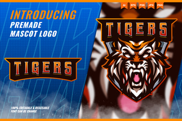 Mad Tigers - Mascot Esport Logo Template