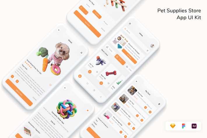 Pet Supplies Store App UI Kit