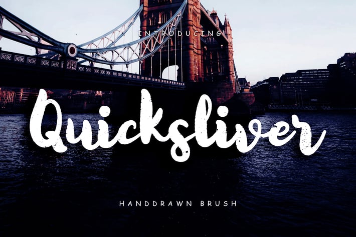 Quicksliver Brush Advertisement Font