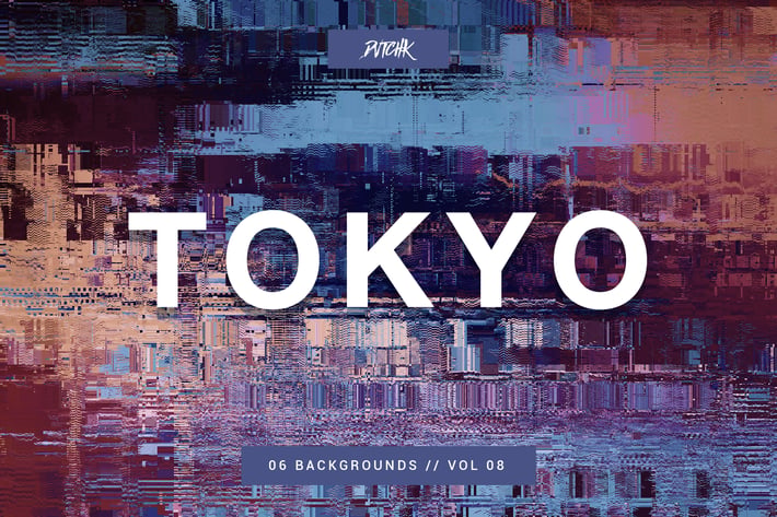 Tokyo| City Glitch Backgrounds | Vol. 08