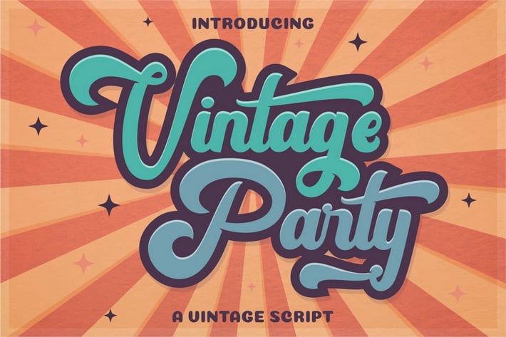 Vintage Party - Bold Retro Script Font