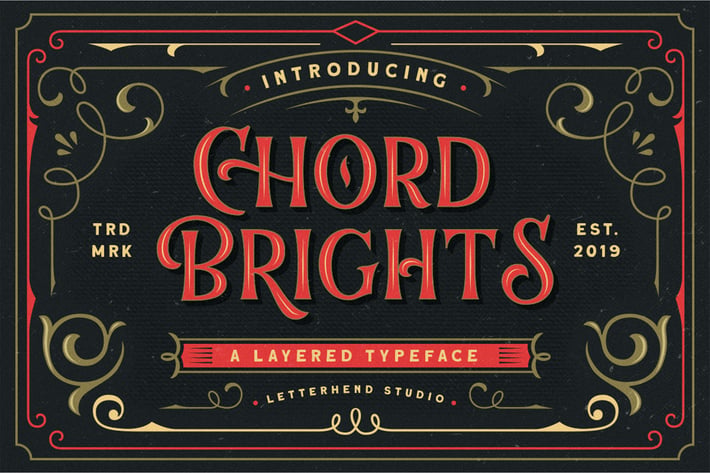 Chord Brights - A Layered Typeface